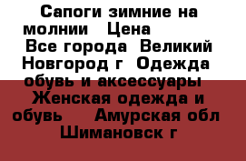 Сапоги зимние на молнии › Цена ­ 5 900 - Все города, Великий Новгород г. Одежда, обувь и аксессуары » Женская одежда и обувь   . Амурская обл.,Шимановск г.